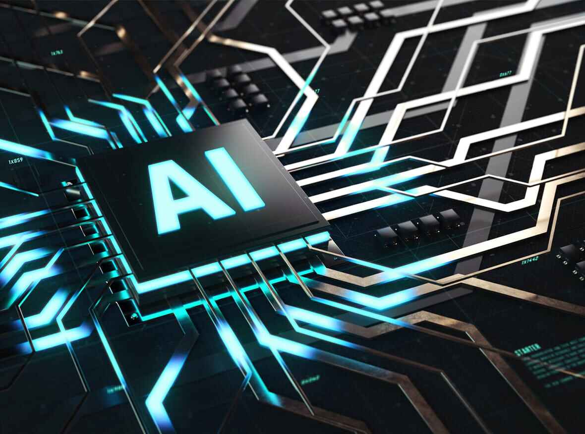 AI impact in digital technology with neural networks, data analytics, automated systems transforming industries and innovation